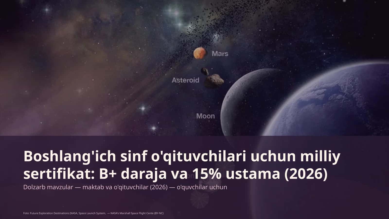 Boshlang'ich sinf o'qituvchilari uchun milliy sertifikat 1