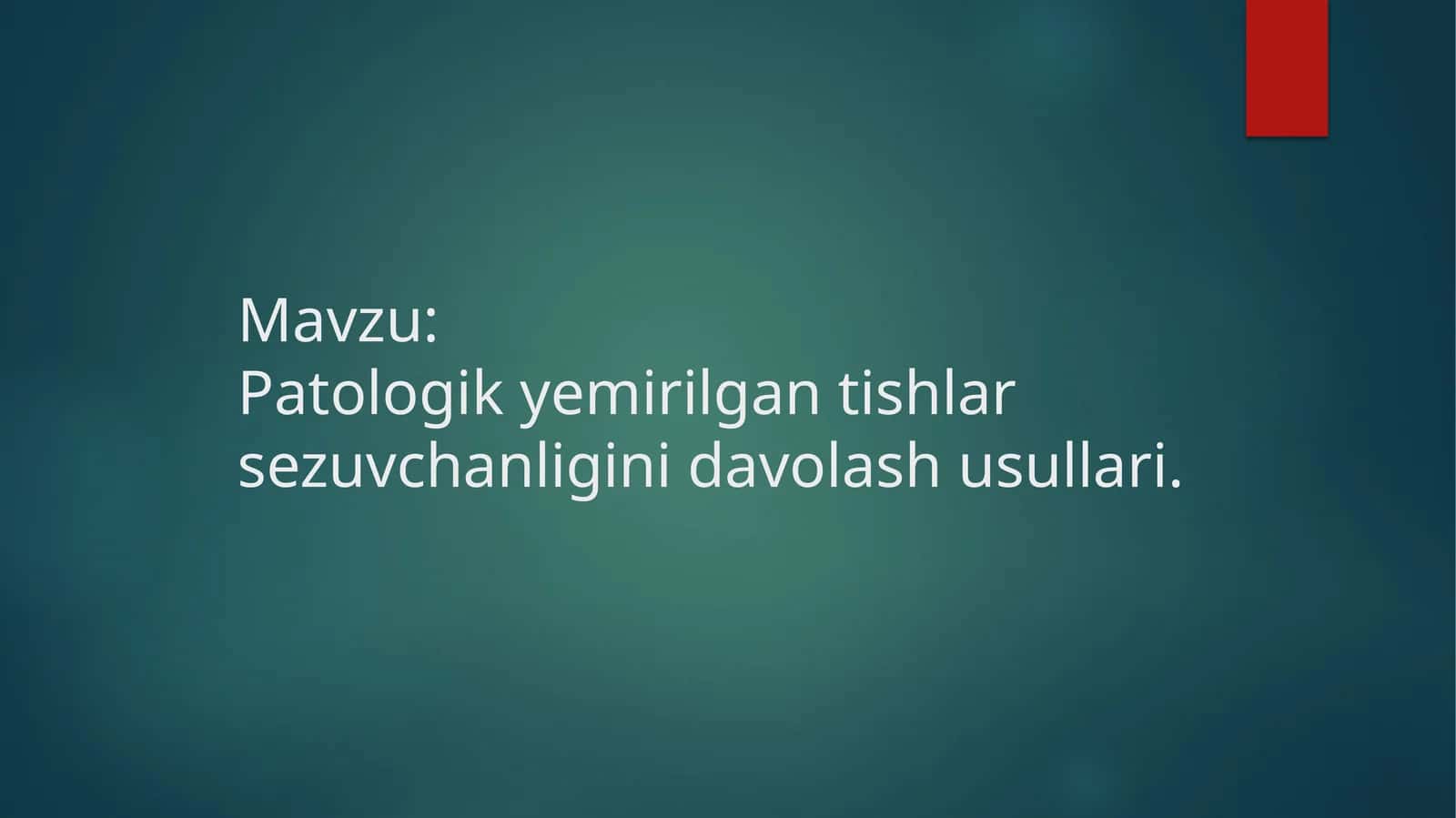 Patologik yemirilgan tishlar sezuvchanligini davolash usullari 1