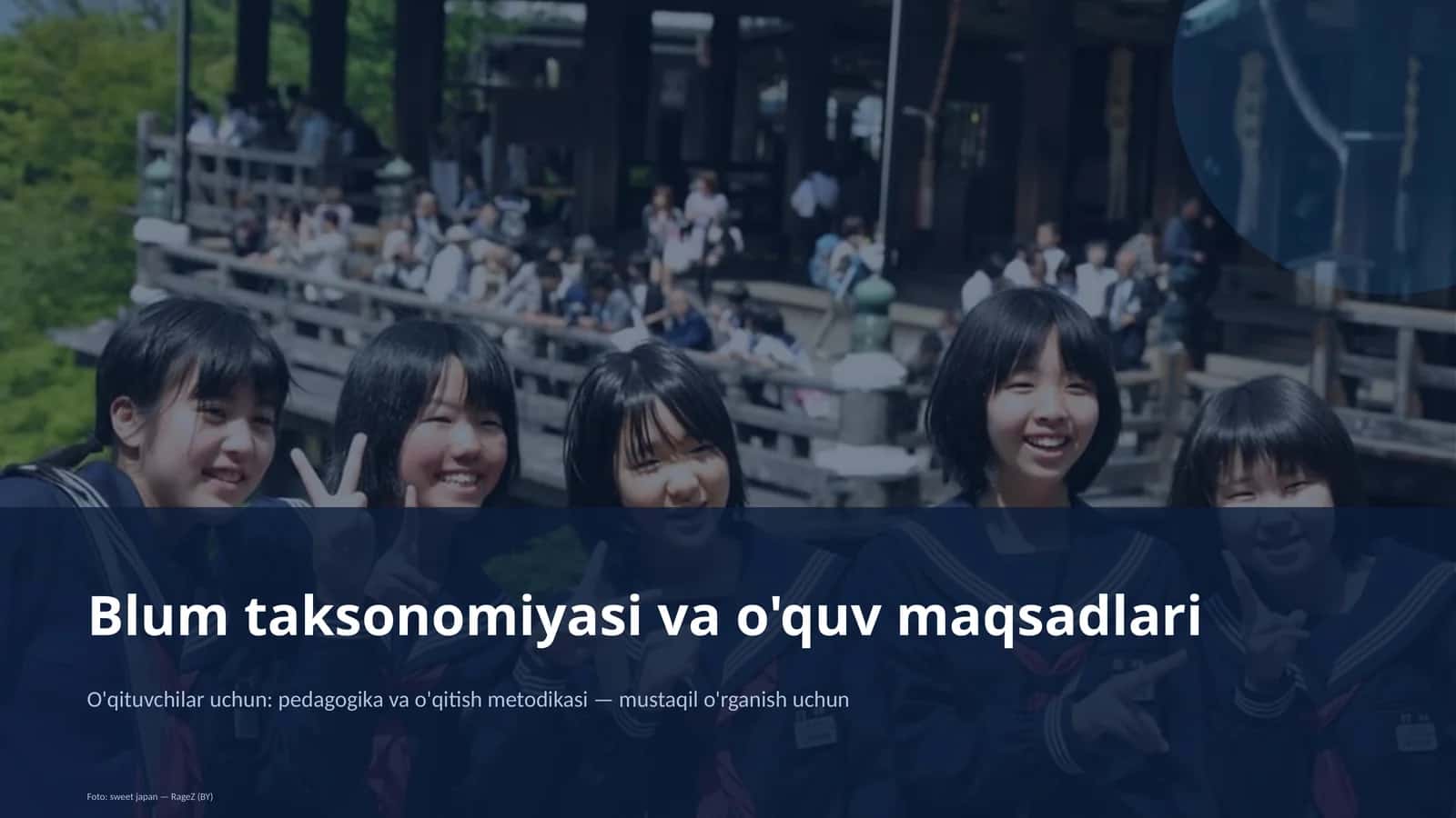 Blum taksonomiyasi va o'quv maqsadlari 1