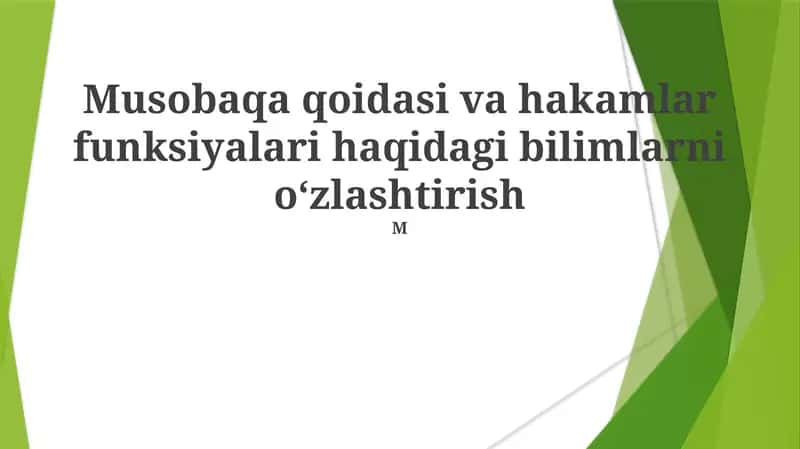 Raqobat va Hakamlar 1