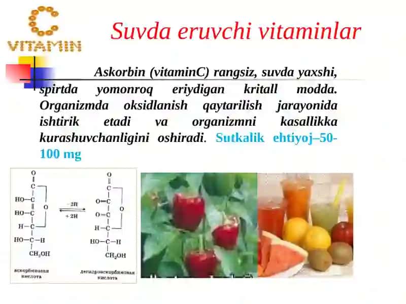 Suvda eruvchi vitaminlar
