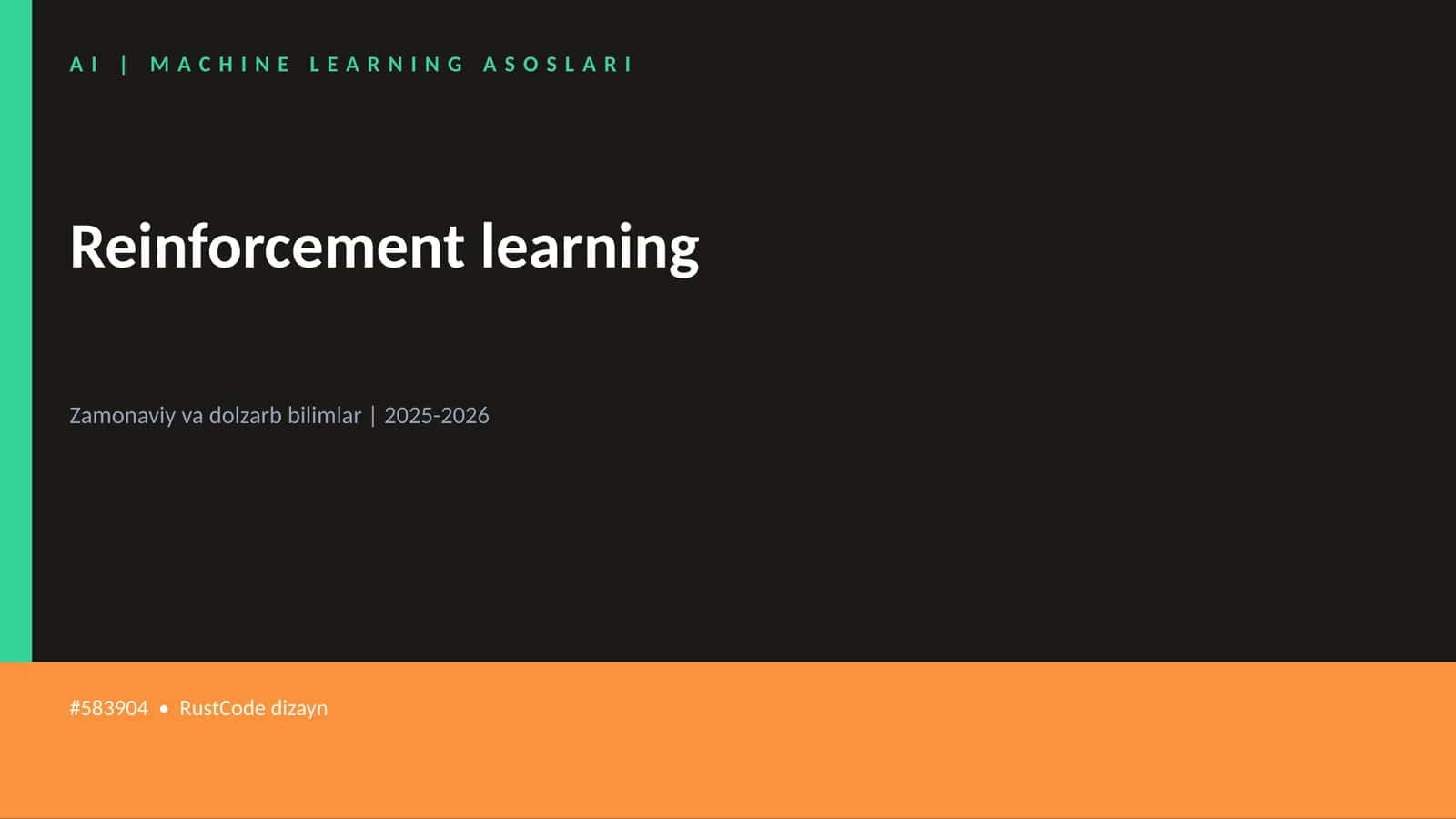 Reinforcement learning 1