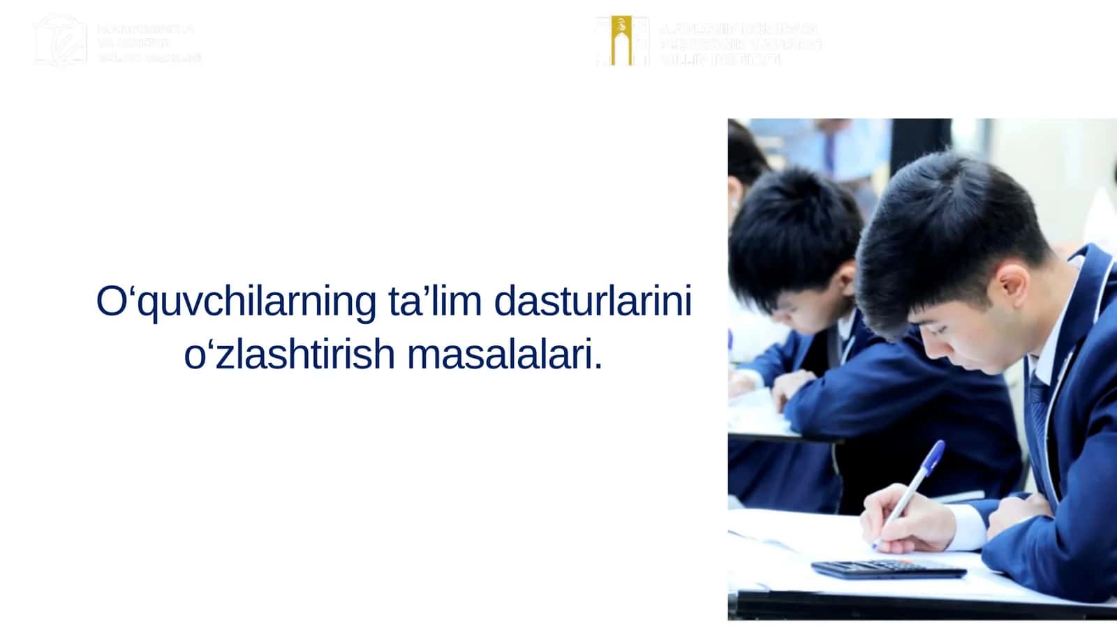 O‘quvchilarning ta’lim dasturlarini o‘zlashtirish masalalari 1