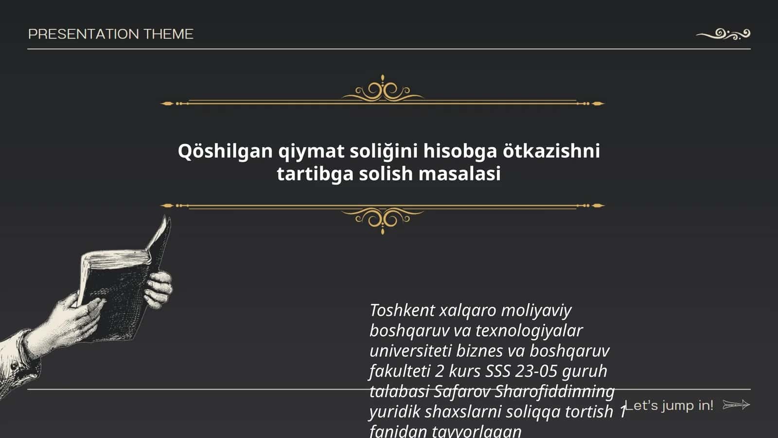 Qöshilgan qiymat soliğini hisobga ötkazishni tartibga solish masalasi 1