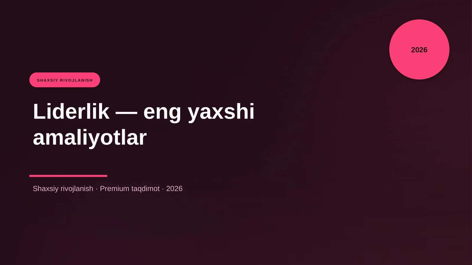 Liderlik — eng yaxshi amaliyotlar 1