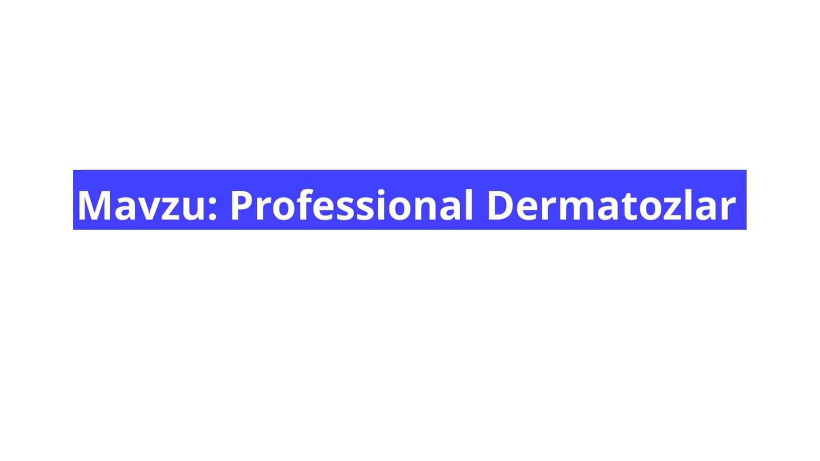 Professional Dermatozlar 1