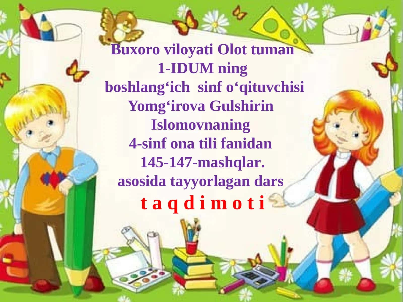 Qaratqich kelishigi 1