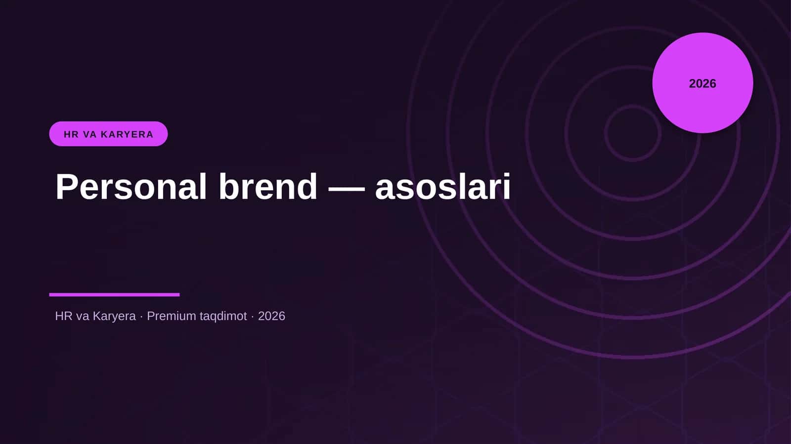 Personal brend — asoslari 1