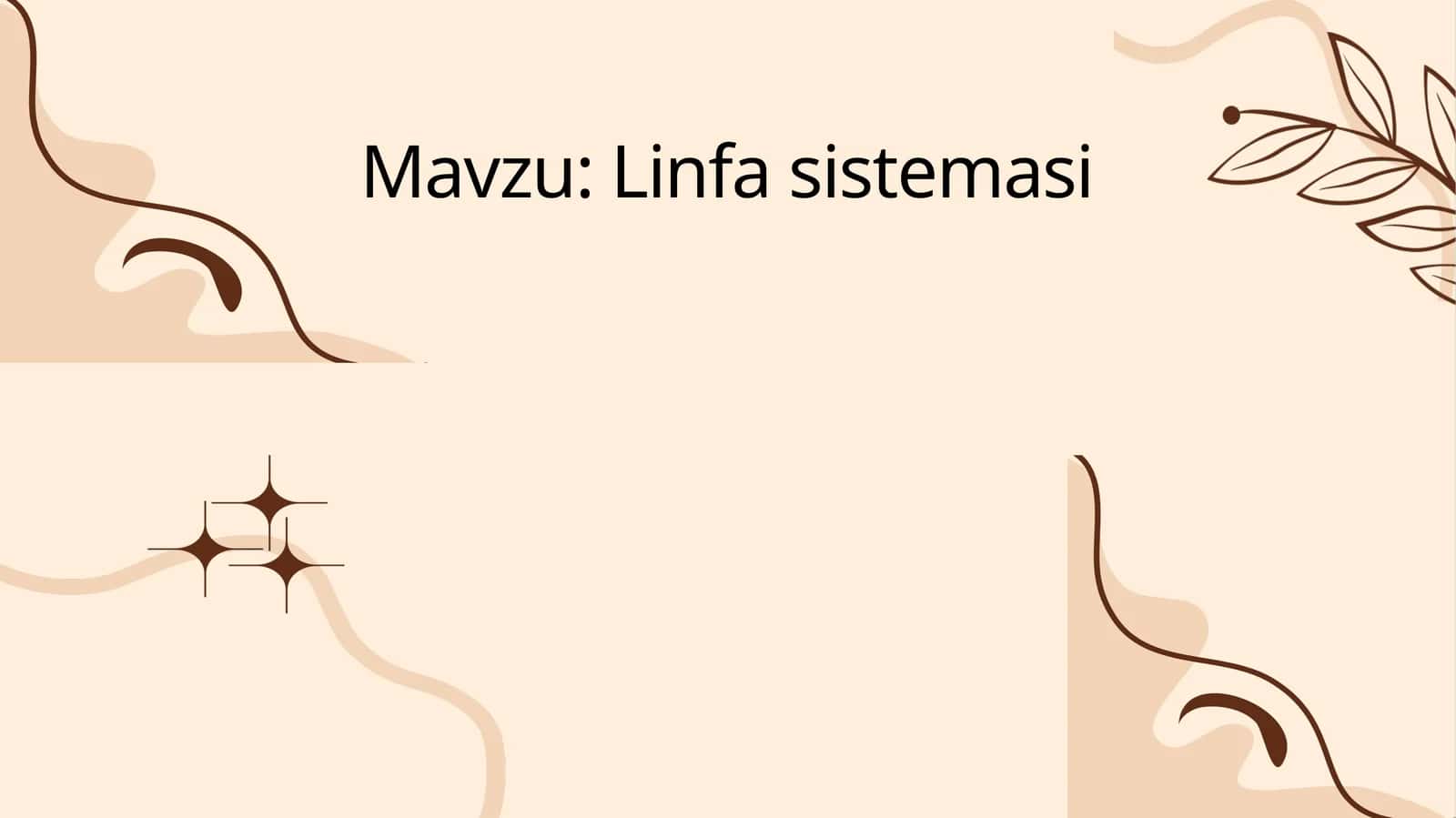 Linfa sistemasi 1