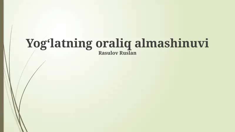 Oraliq metabolizm 1