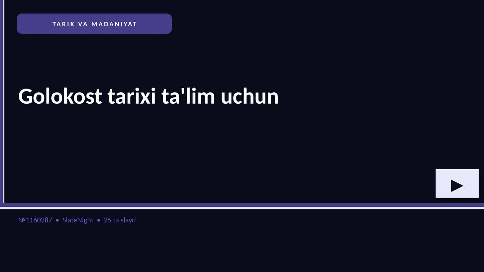 TARIX VA MADANIYAT Golokost tarixi ta'lim uchun 1