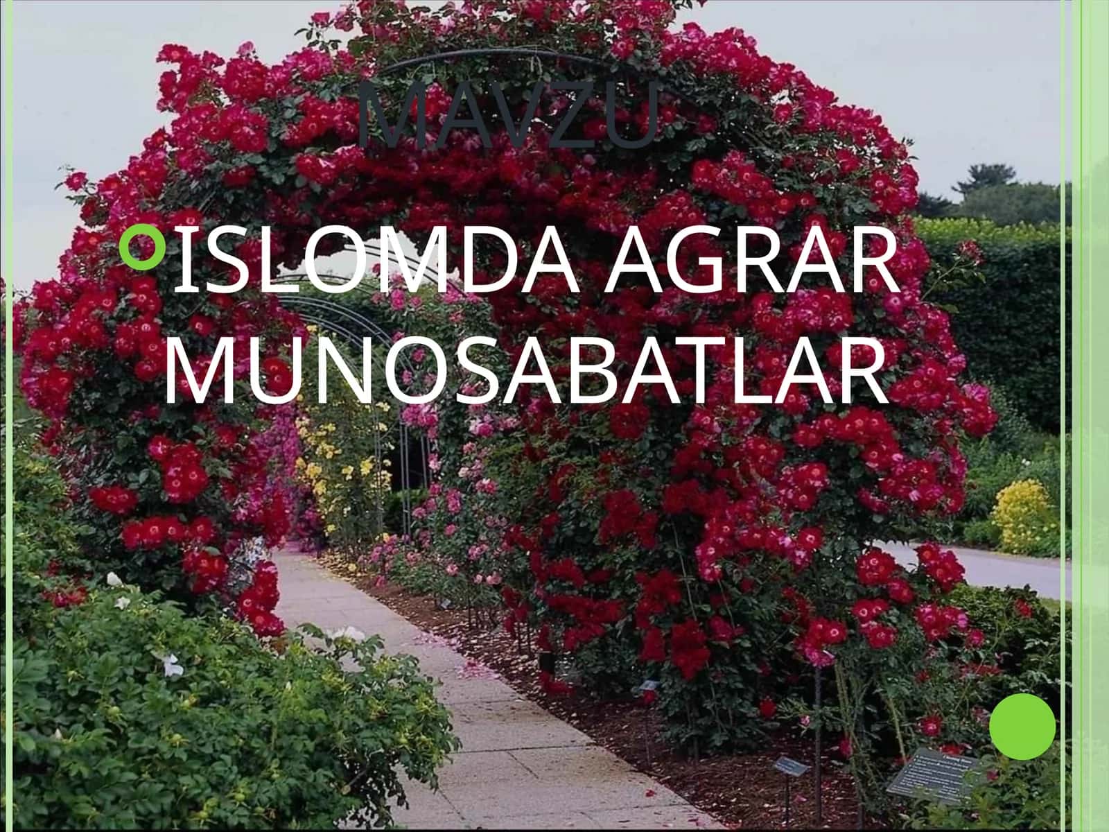 ISLOMDA AGRAR MUNOSABATLAR 1