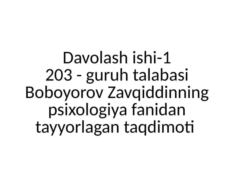 Tarbiya nazariyasi 1