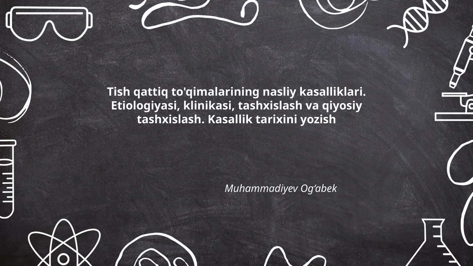 Tish qattiq to'qimalarining nasliy kasalliklari 1