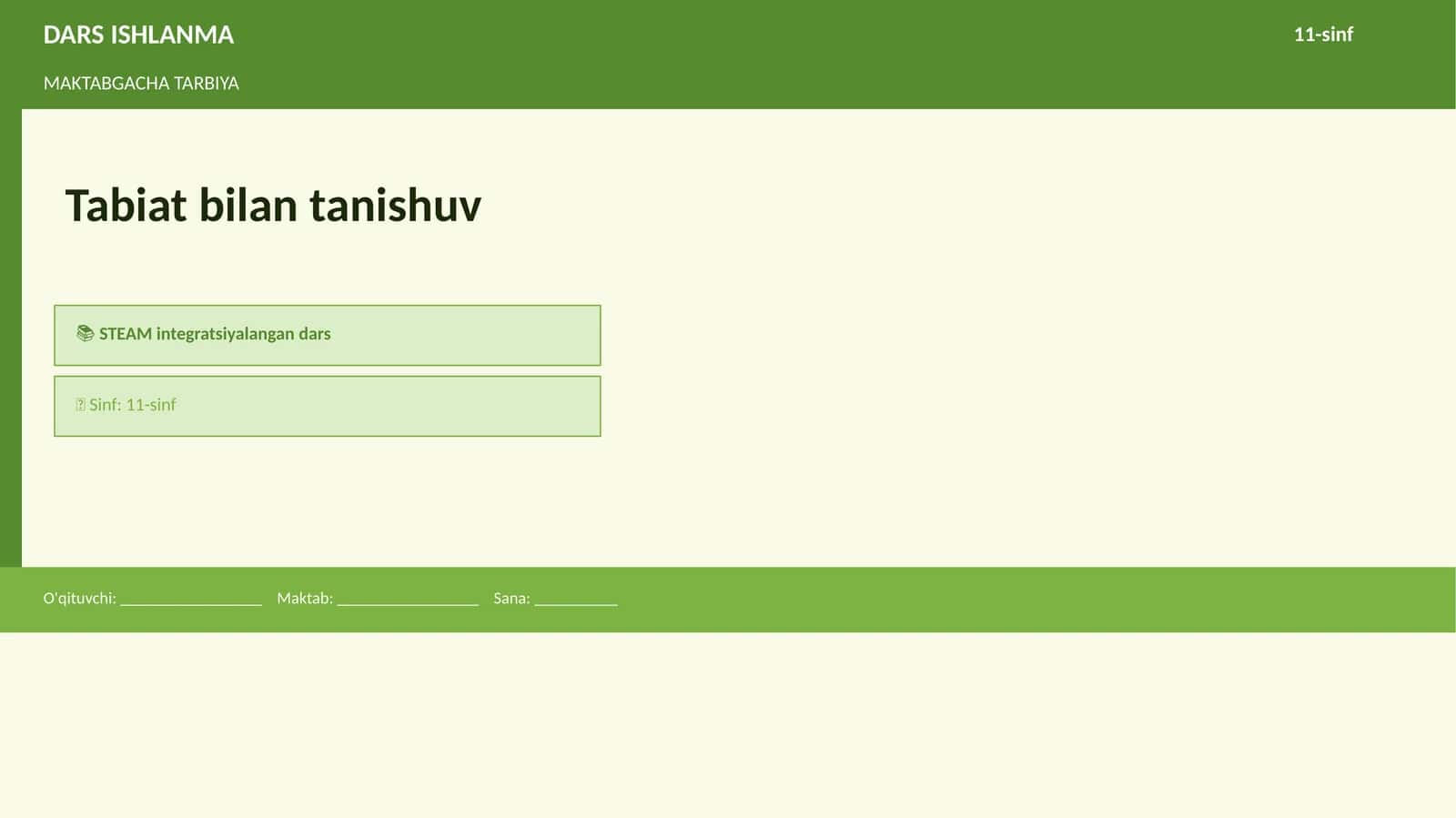 Tabiat bilan tanishuv 1