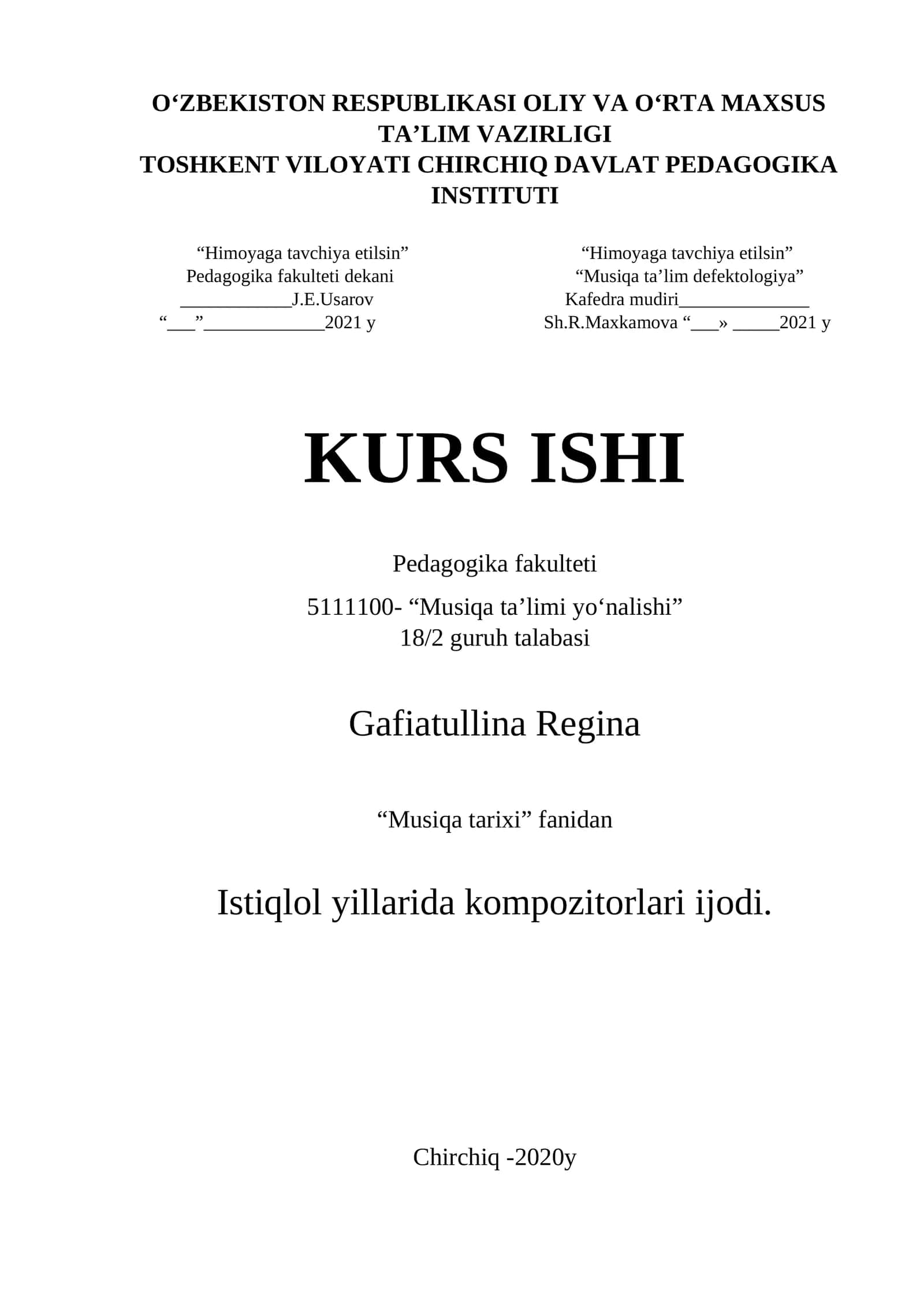 Istiqlol yillarida kompozitorlari ijodi 1