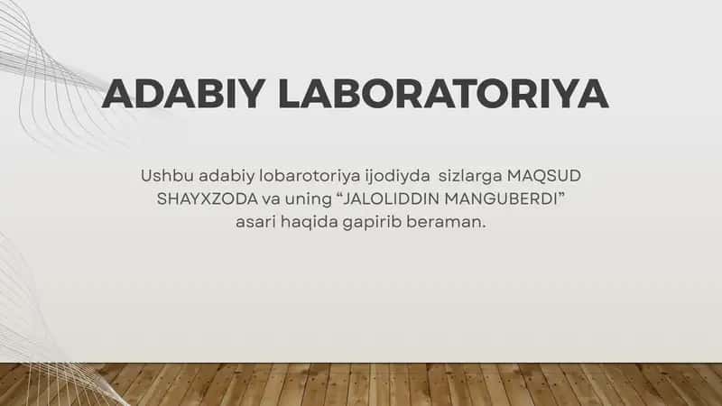 ADABIY LABORATORIYA 1