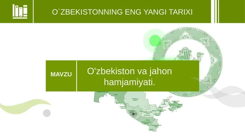 O'zbekiston va jahon hamjamiyati 1