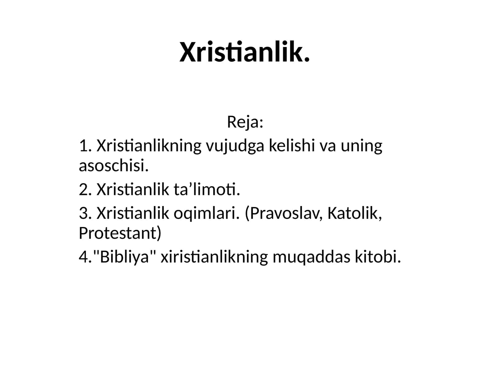 Xristianlik 1