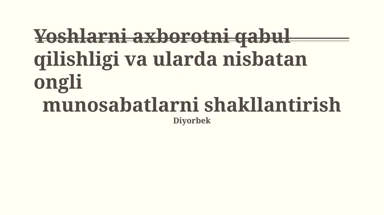 Axborot Manbalariga Munosabat 1