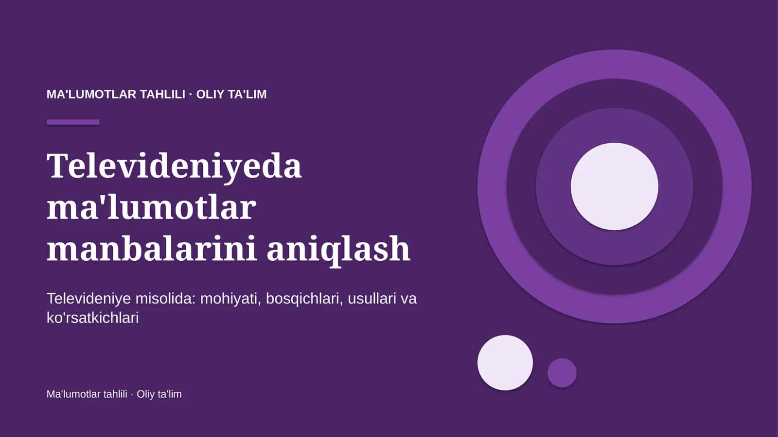 Televideniyeda ma'lumotlar manbalarini aniqlash 1