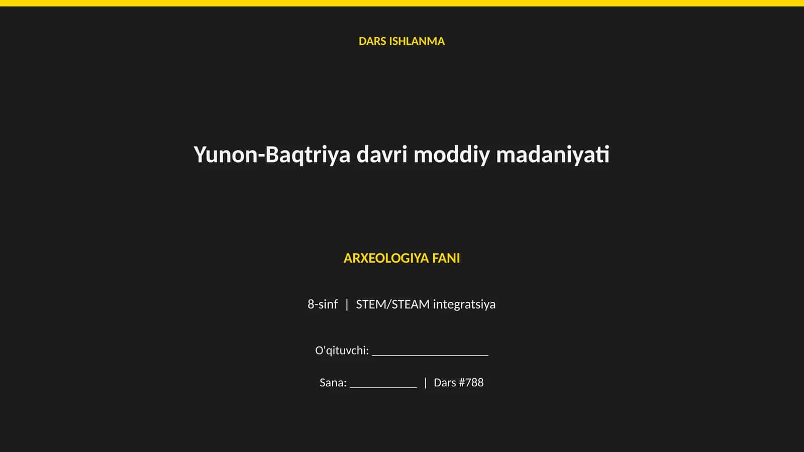 Yunon-Baqtriya davri moddiy madaniyati 1