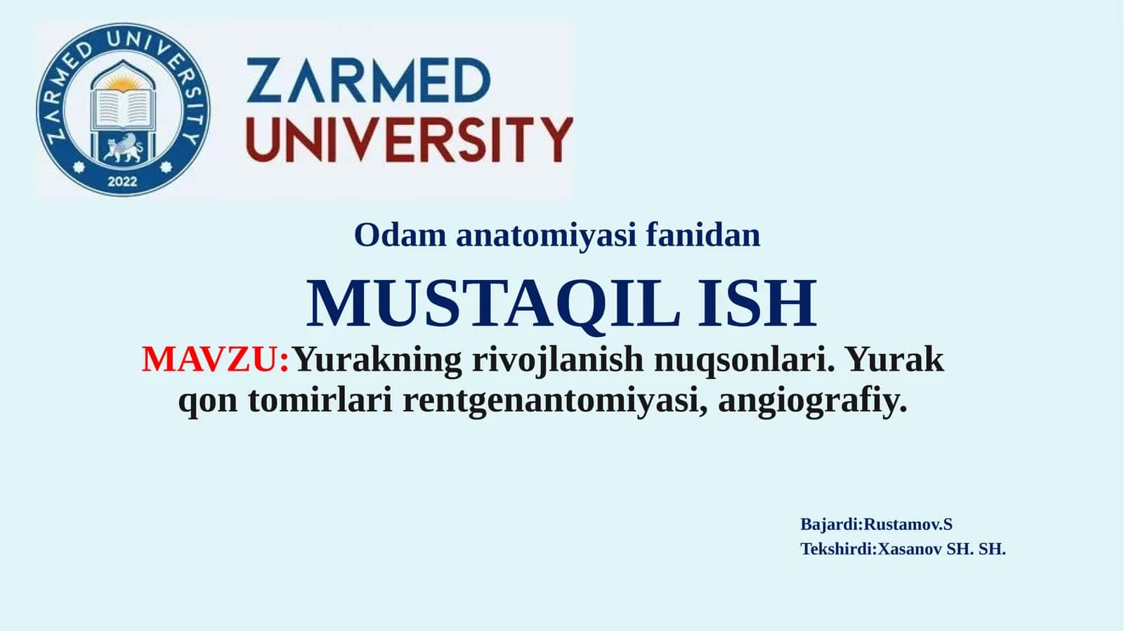 Yurakning rivojlanish nuqsonlari 1