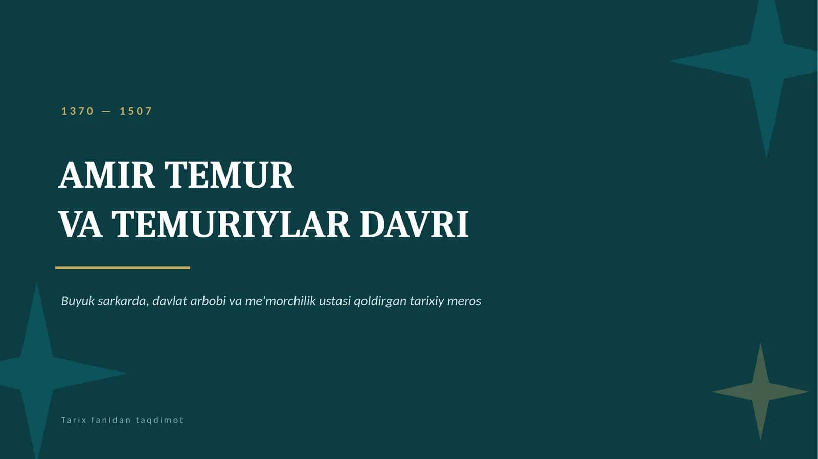 Tarix fanidan taqdimot 1