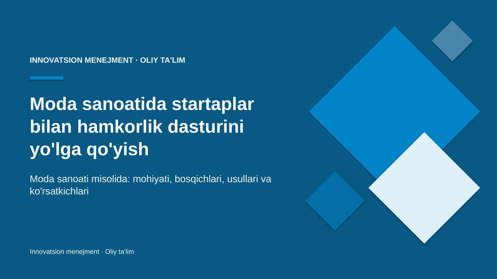 moda sanoatida startaplar bilan hamkorlik dasturini yo'lga qo'yish 9702 1