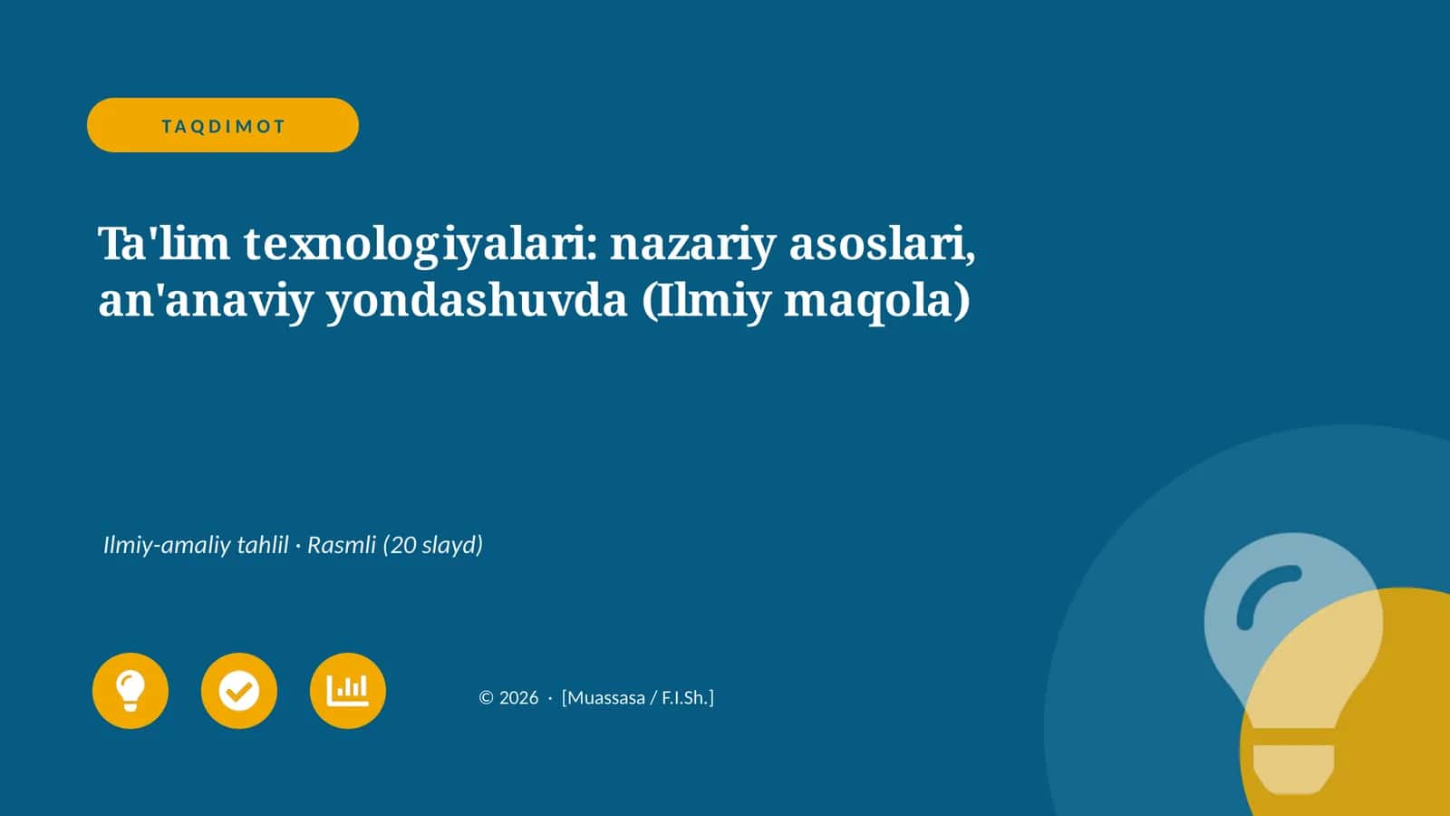 Ta'lim texnologiyalari: nazariy asoslari, an'anaviy yondashuvda (Ilmiy maqola) 1