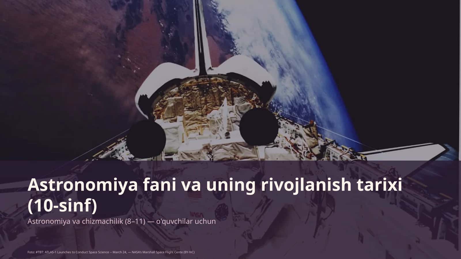 Astronomiya fani va uning rivojlanish tarixi (10-sinf) 1
