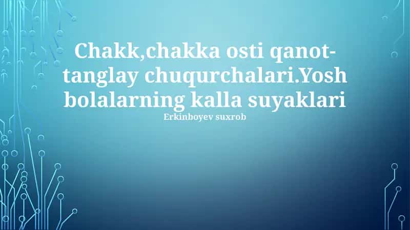 Chakka suyaklari 1