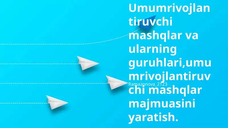 Umumrivojlantiruvchi Mashqlar va ularning Guruhlari 1