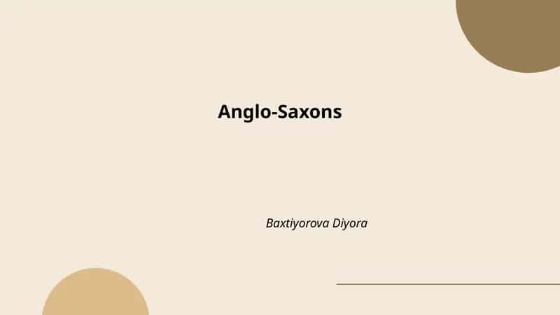 Anglo-Saxons 1