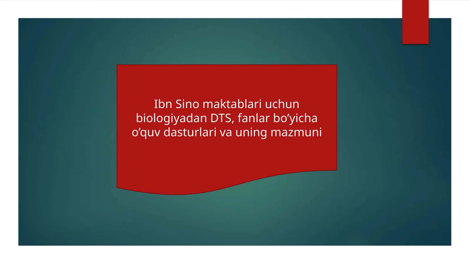 Biologiya fanidan DTS o'quv dasturi 1