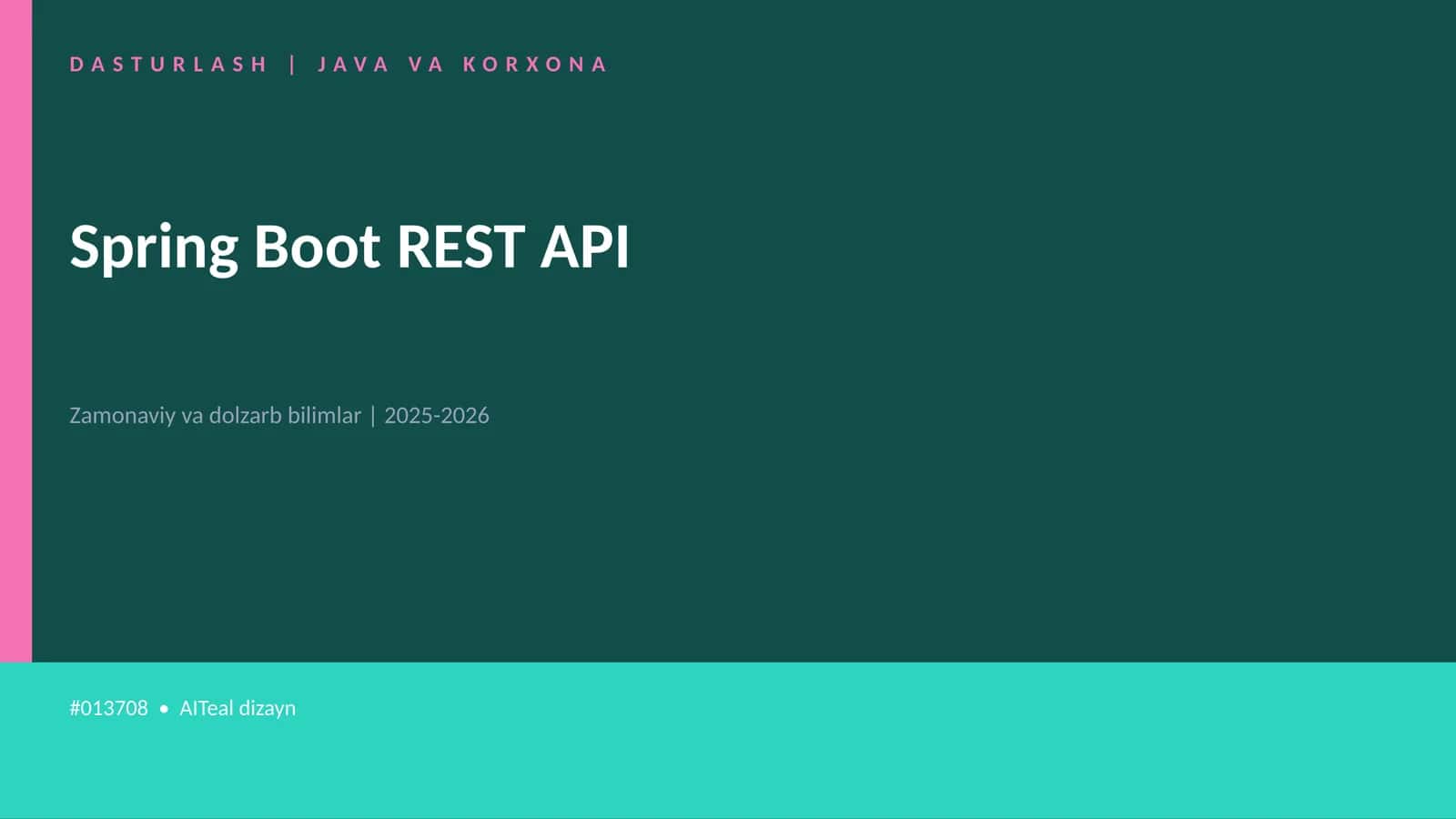 Spring Boot REST API 1