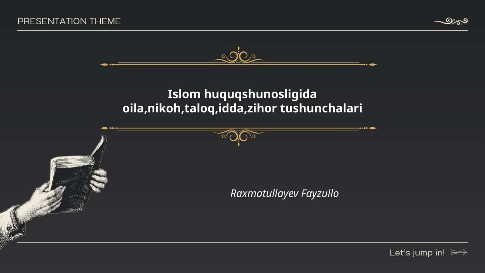 Islom huquqshunosligida oila,nikoh,taloq,idda,zihor tushunchalari 1