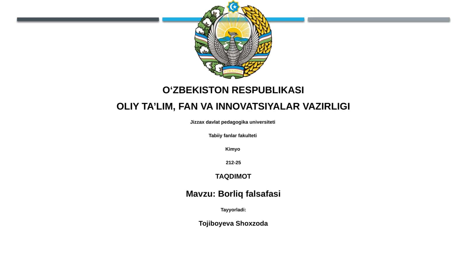 Borliq falsafasi 1