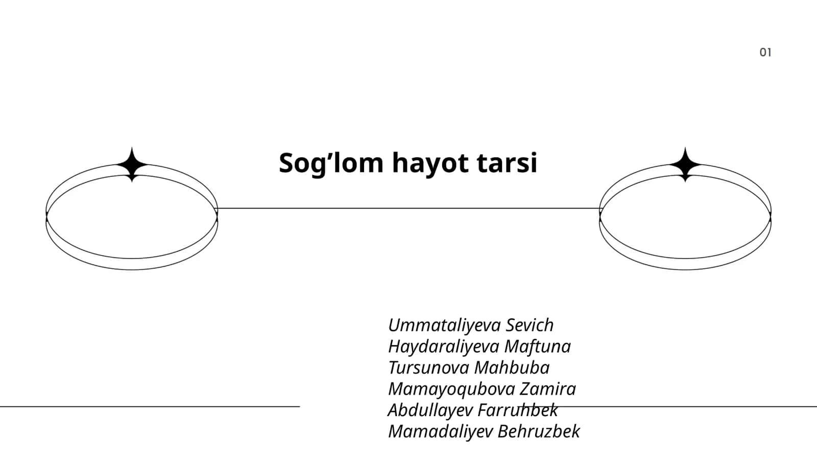 Sog’lom hayot tarsi 1