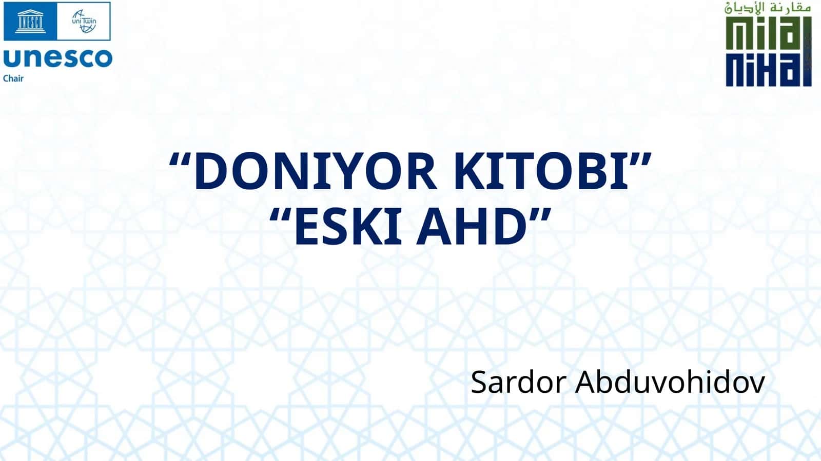 "DONIYOR KITOBI" "ESKI AHD" 1