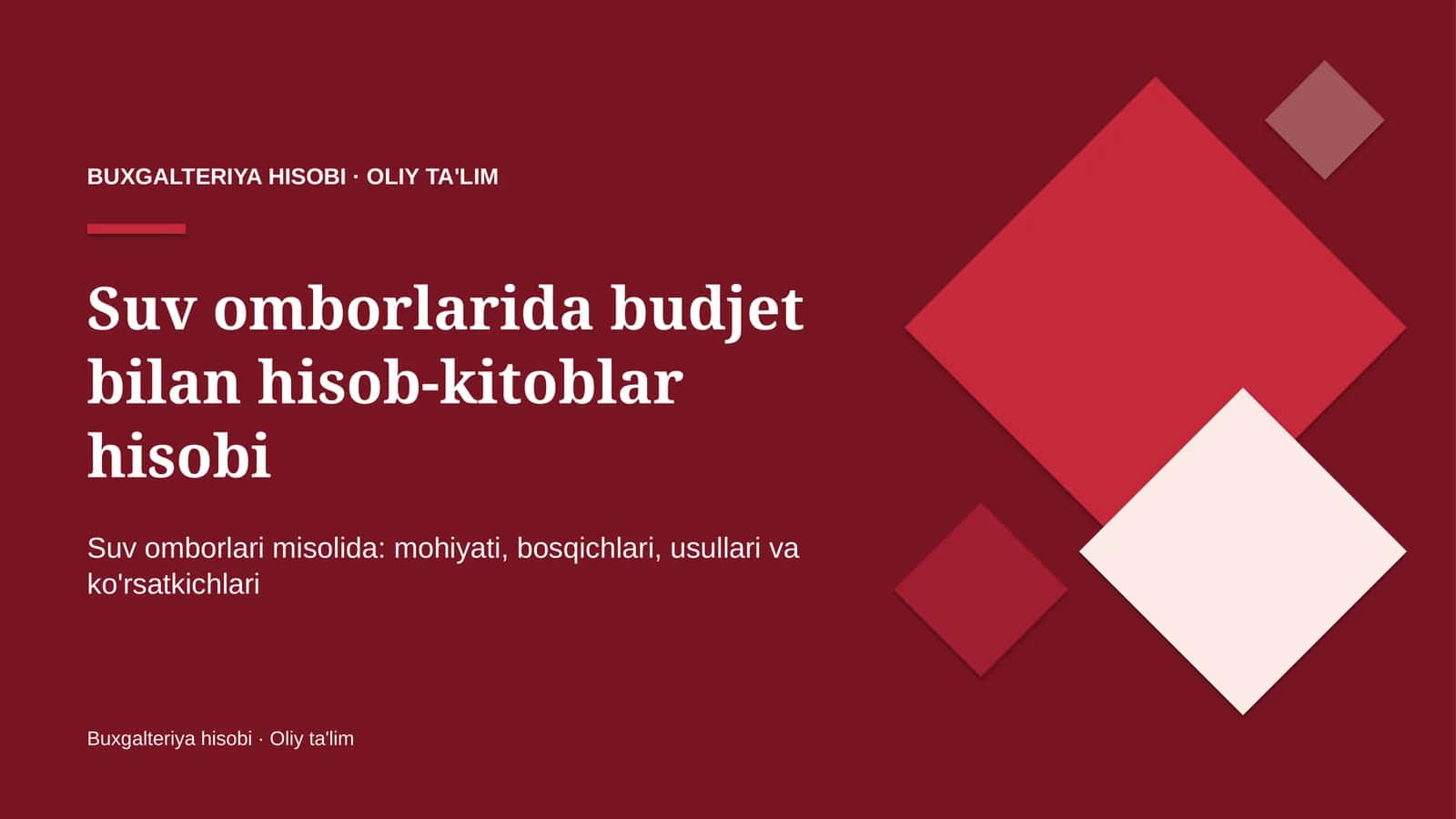 suv omborlarida budjet bilan hisob kitoblar hisobi 9084 1