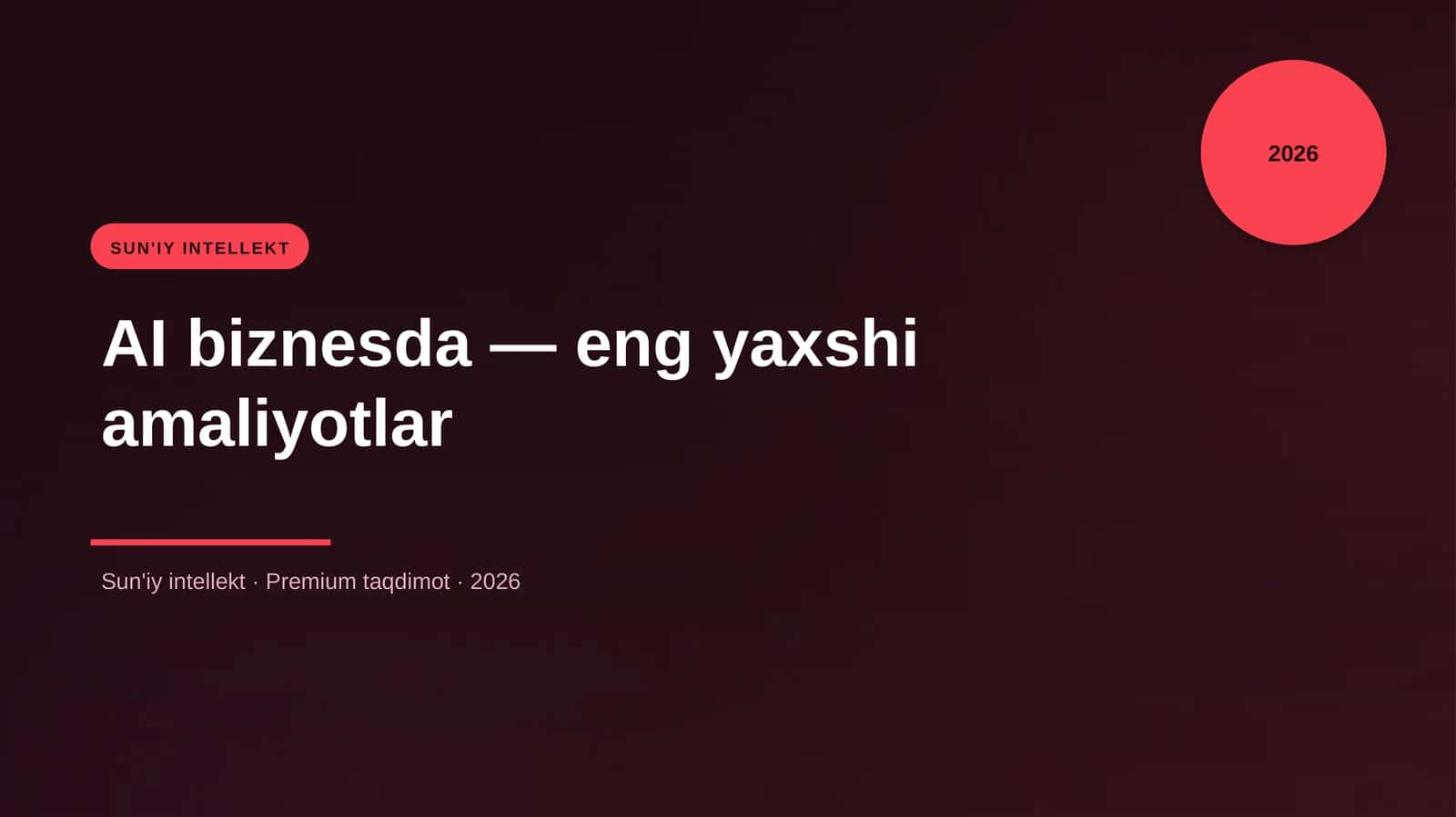 AI biznesda — eng yaxshi amaliyotlar 1