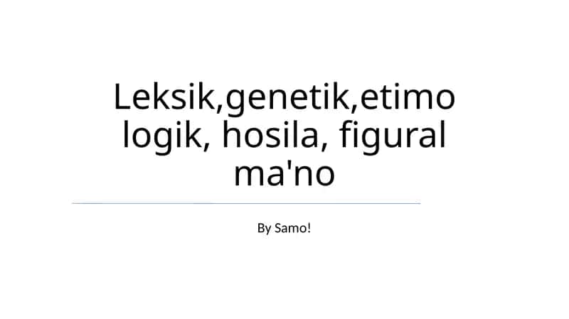 Majozli ma'no va hosilalar 1