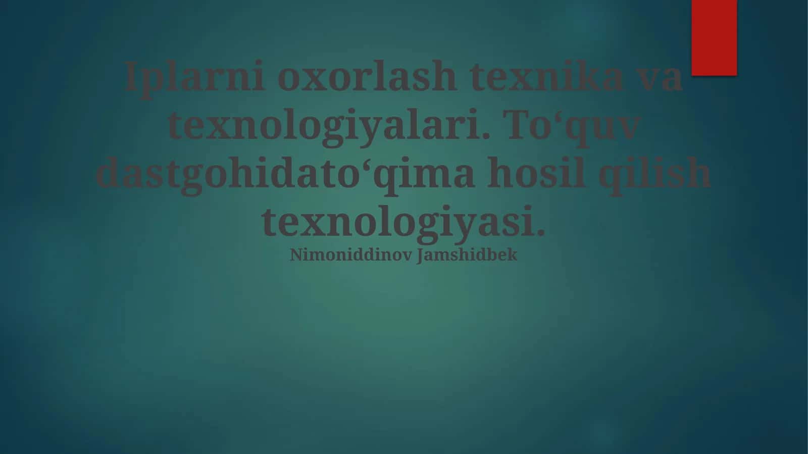 Ipning to'qish dastgohidagi harakati 1