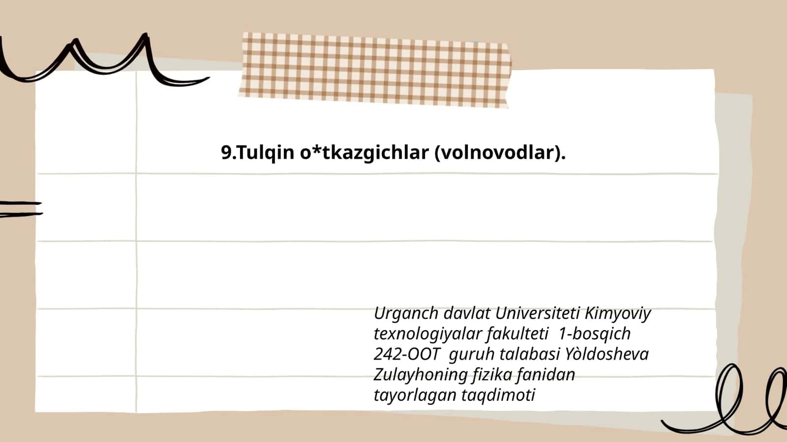Tulqin o*tkazgichlar (volnovodlar) 1
