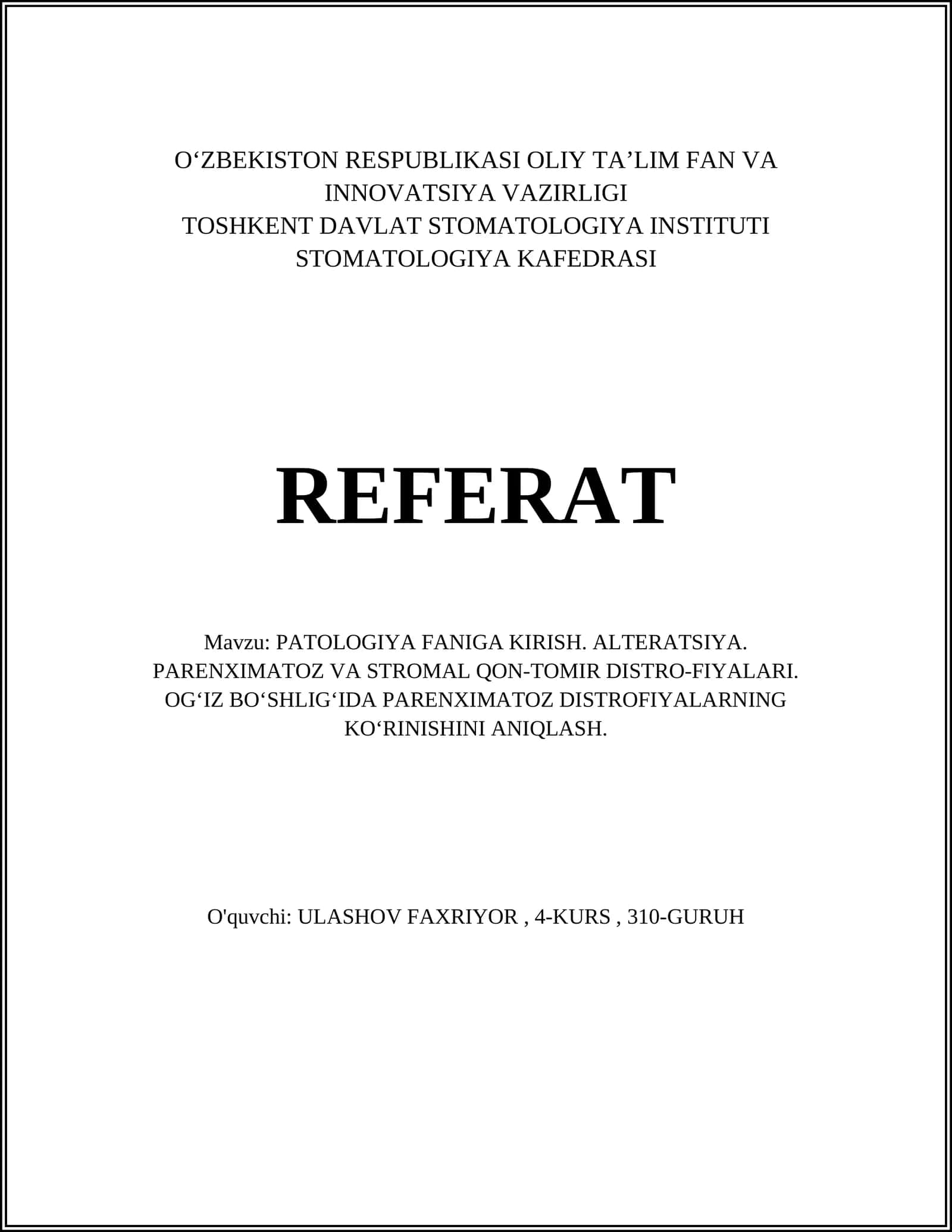 PATOLOGIYA FANIGA 1