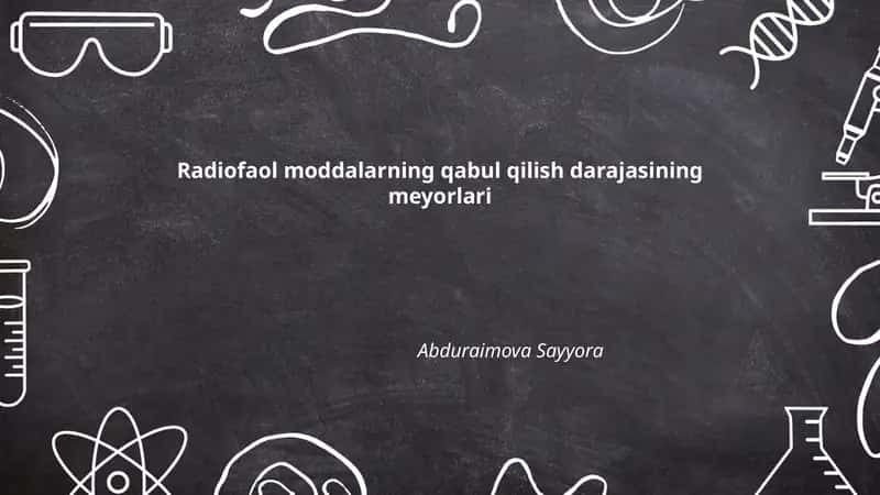 Radiofaol moddalarning qabul qilish darajasining meyorlari 1