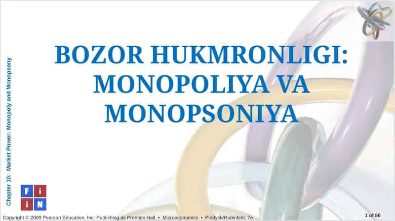 Monopoliya va Monopsoniya 1