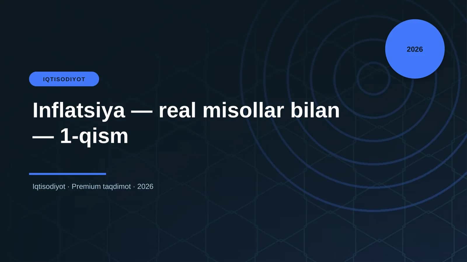 Inflatsiya — real misollar bilan — 1-qism 1