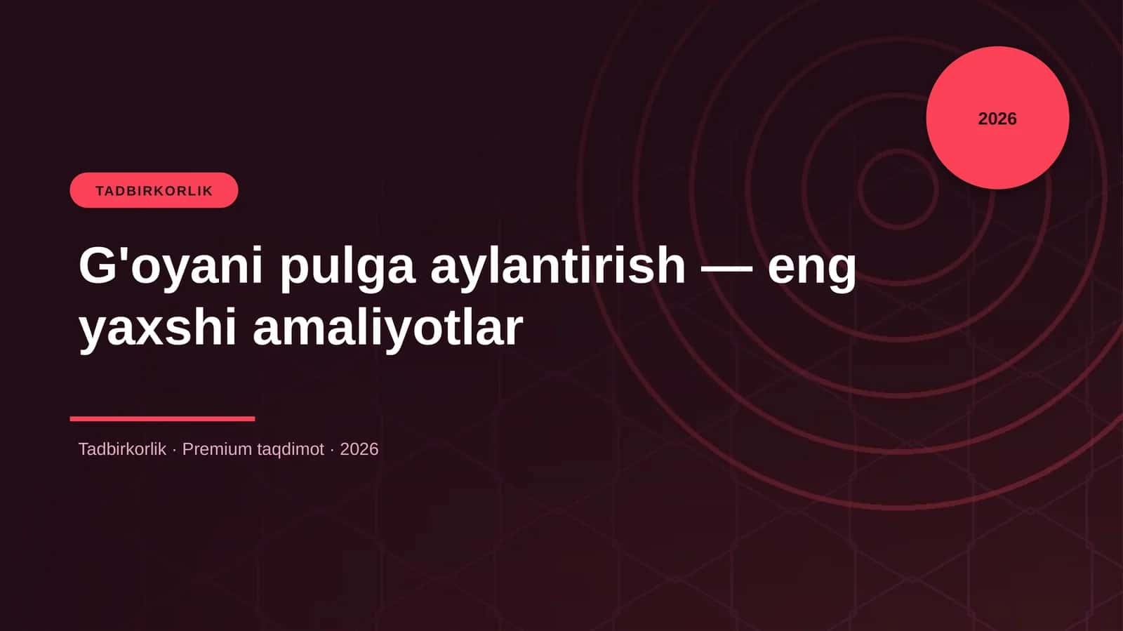 G'oyani pulga aylantirish — eng yaxshi amaliyotlar 1